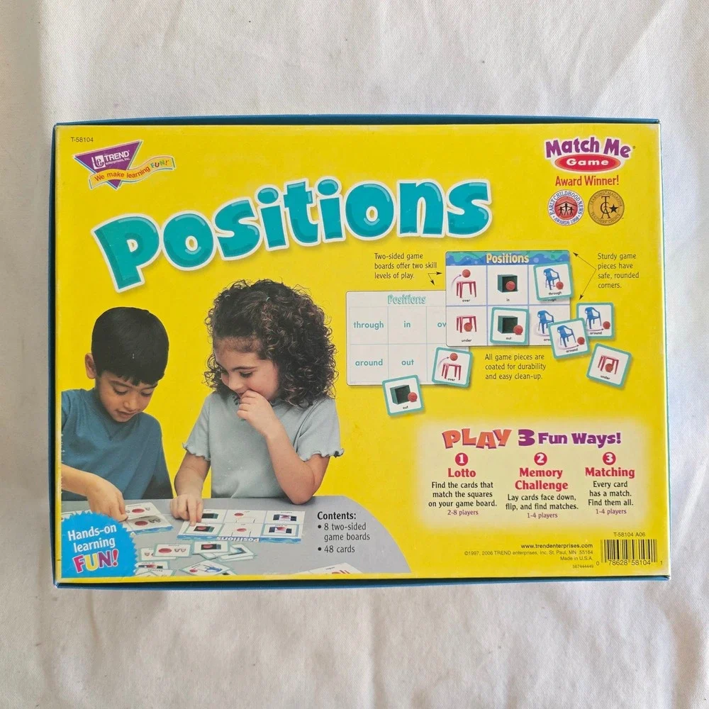 Speech Therapy Lot of 3: Language Library, Positions Match Me Game & Why Connect